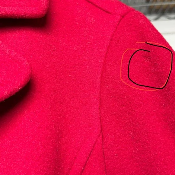 Red LL Bean Lambswool Thinsulate Coat 12P Petite Winter‎ Quiet Luxury Vintage - Picture 4 of 12